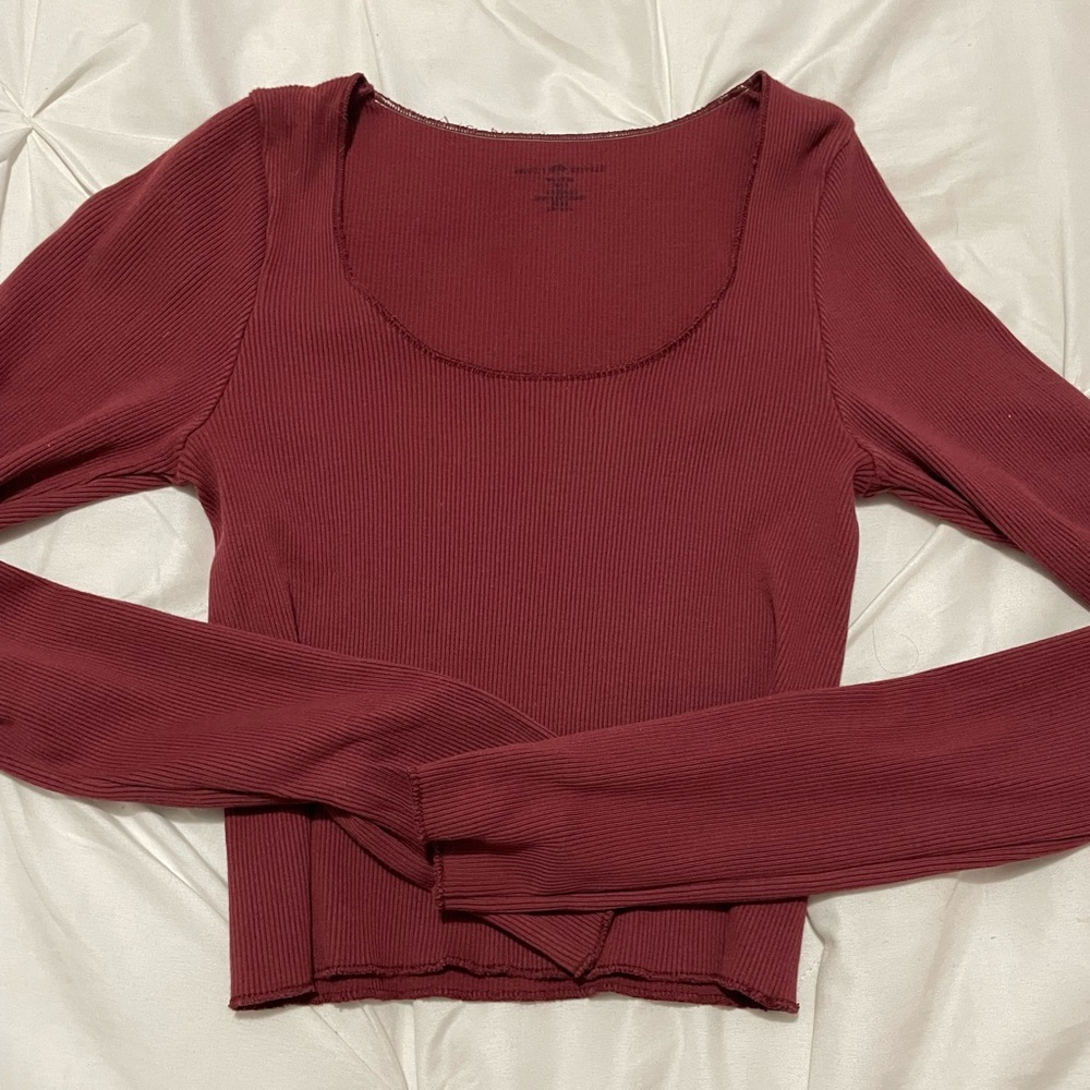 Brandy Melville Long Sleeve Red Top